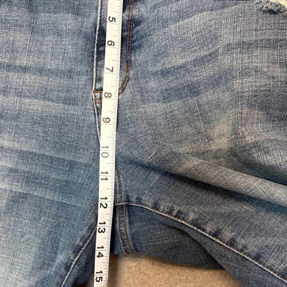 Judy Blue Wide Leg Jeans 14W High Rise Lightly Distressed Stretch Denim - Picture 5 of 10